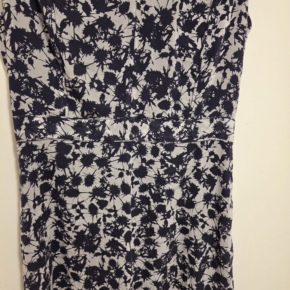 Tory Burch Marian Dress Sapphire Blue Thistle Sz 8 Womens Silk Designer Flutter - Picture 4 of 12